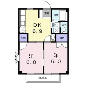 グリーンピアもりや【2階】の間取り