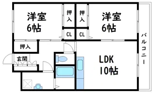岡田マンション【4階】の間取り