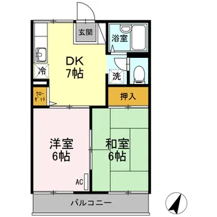 コーポ照田【1階】の間取り