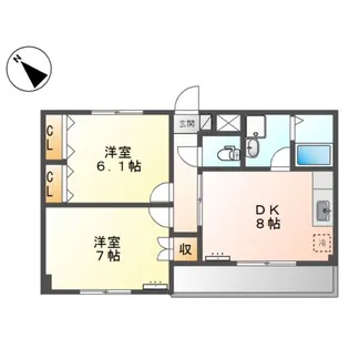 ドルチェ井上 弐番館【1階】の間取り