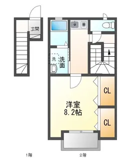 apartment IN WEST【202号室】の間取り