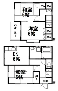 広島県福山市山手町7丁目【一戸建】の間取り