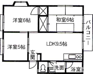 ハイグレードタウン多治米 C【202号室】の間取り