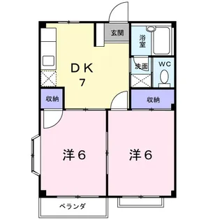 サンハイツ沖野上【1階】の間取り