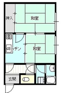 北美台ハイツ【2階】の間取り