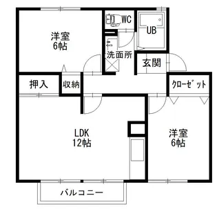 セジュール富士 B棟【102号室】の間取り