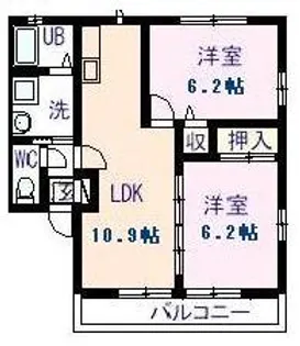 メゾン・ド・ショコラB【2階】の間取り