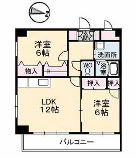 五豊マンション【5階】の間取り
