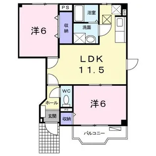 ルミエールA【1階】の間取り