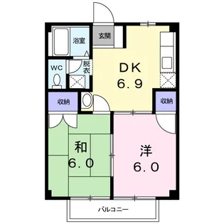 ヴィラ丸河南【1階】の間取り