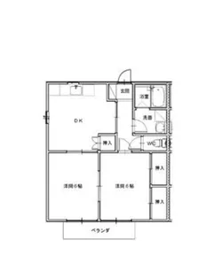 ヒルズコート木之庄Ⅰ【102(※)号室】の間取り
