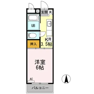 グランドキャッスル橋塚【1階】の間取り