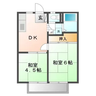 メゾンレスポワールA・B【A202号室号室】の間取り