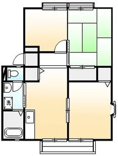 サンビレッジローズA.B.C ペット(犬)【C201号室号室】の間取り