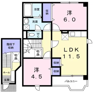 ヴィラ・クレール【2階】の間取り