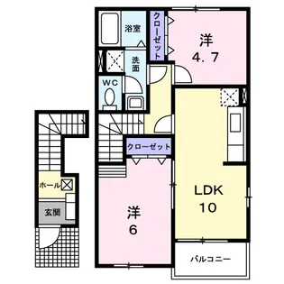 プラシードB【2階】の間取り