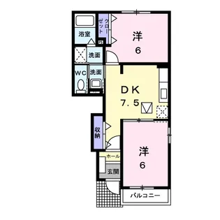 パレアナA【1階】の間取り