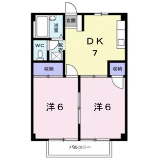 シティハイツさとうA【2階】の間取り