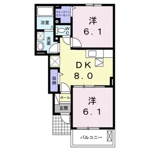 メゾン・チトセA【1階】の間取り