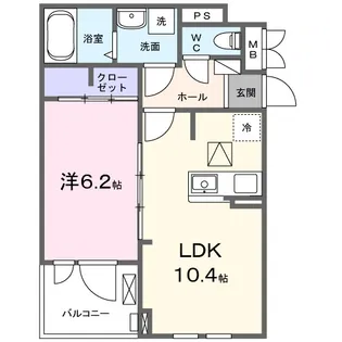 カーサ・ソレイユ B【1階】の間取り