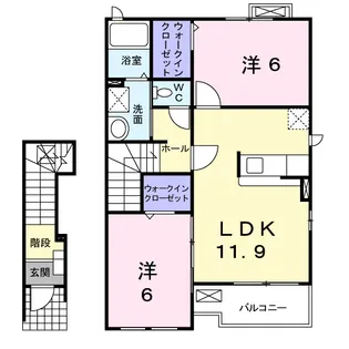 サンパティーク【2階】の間取り