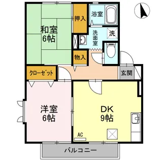 フレッシュグリーン21 B【102号室】の間取り