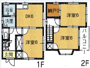 桒田住宅Ⅱの間取り