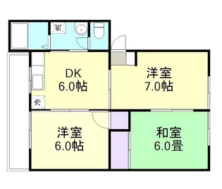 高越マンション【2階】の間取り