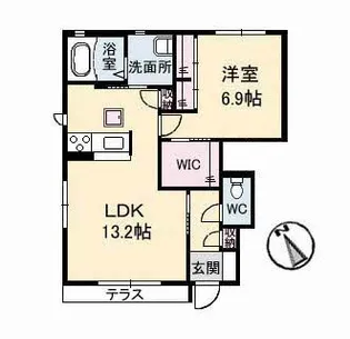 コルテ【101号室】の間取り