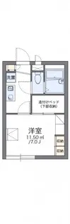 レオパレス如月【2階】の間取り