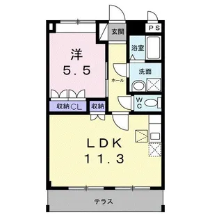 エクレセンス【1階】の間取り