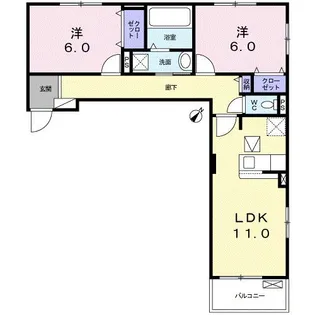 エース ヒルズ【1階】の間取り