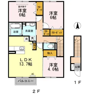 セント―レア【2階】の間取り