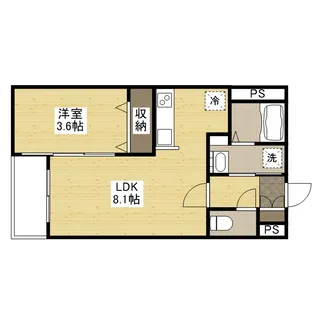 月光福山東壱番館【302(Bタイプ)号室】の間取り