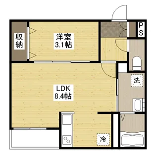月光福山東壱番館【110(Jタイプ)号室】の間取り