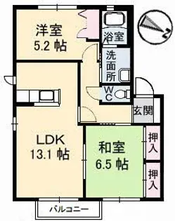 ジュネスタウン【1階】の間取り