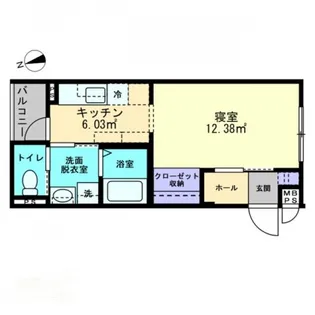 ミュー亀井町【1階】の間取り
