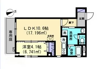 プレミール亀岡【1階】の間取り