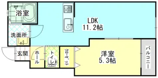 フォレスト庭瀬【1階】の間取り
