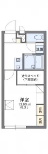 レオパレスアムール【2階】の間取り
