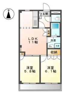 オータム めぐみ【2階】の間取り