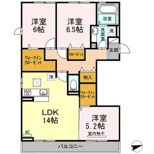 D-ROOMピジョン【1階】の間取り