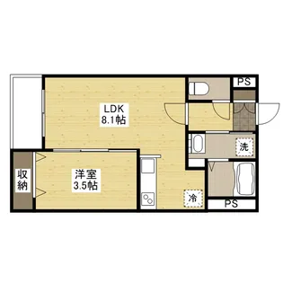 月光福山東壱番館【203(Cタイプ)号室】の間取り