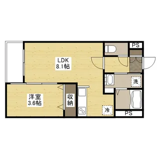 月光福山東壱番館【305(Eタイプ)号室】の間取り