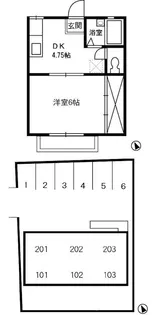 福田ヴィレッジ【203号室】の間取り