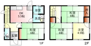広島県福山市新涯町1丁目【一戸建】の間取り