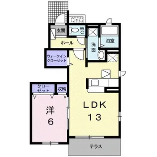 パストラル川部A【1階】の間取り