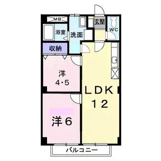 パルネット源平【2階】の間取り