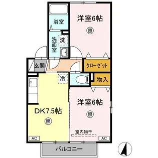 ベルタ松縄【1階】の間取り
