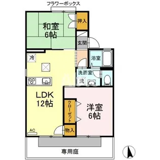 メゾン・エヌ【1階】の間取り